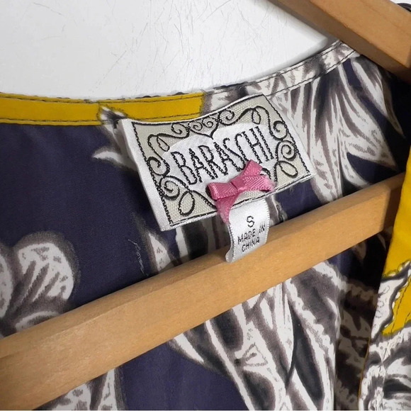 YOANA BARASCHI Anthropologie Anila Peplum Graphic Print Bohemian Blouse - Picture 7 of 12